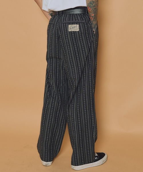 Subciety(サブサエティ)の「Jacquard stripe slacks(スラックス・メンズ・ブラック/ネイビー/ベージュ・SMALL/MEDIUM/LARGE/X-LARGE)」の8枚目の写真