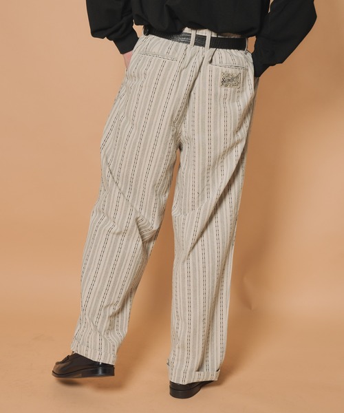 Subciety(サブサエティ)の「Jacquard stripe slacks(スラックス・メンズ・ブラック/ネイビー/ベージュ・SMALL/MEDIUM/LARGE/X-LARGE)」の6枚目の写真