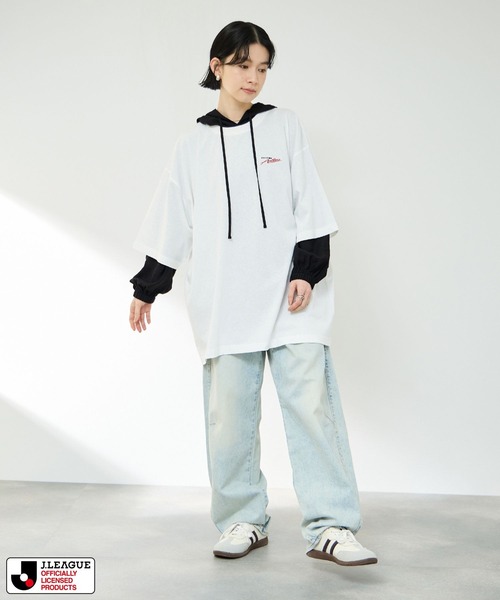 Mac-House(マックハウス)の「J.LEAGUE【鹿島アントラーズ/ KASHIMA ANTLERS】サポーターズデザインTシャツ Jリーグ(Tシャツ/カットソー・レディース・チャコールグレー/ホワイト・M/L)」の5枚目の写真