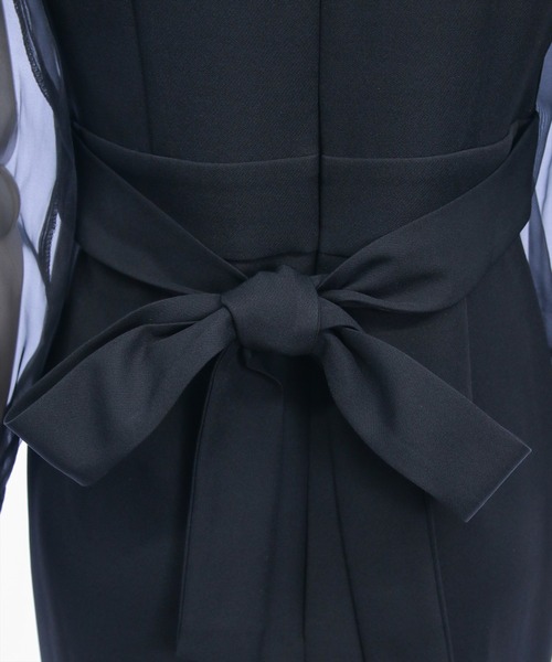 CLEAR BASIC（クリアベーシック）の「シアーマーメイドワンピース［骨格ストレート/オケージョン/セレモニー/入園式］（ワンピース・レディース・ブラック/ブラック系その他・M/S）」の3枚目の写真