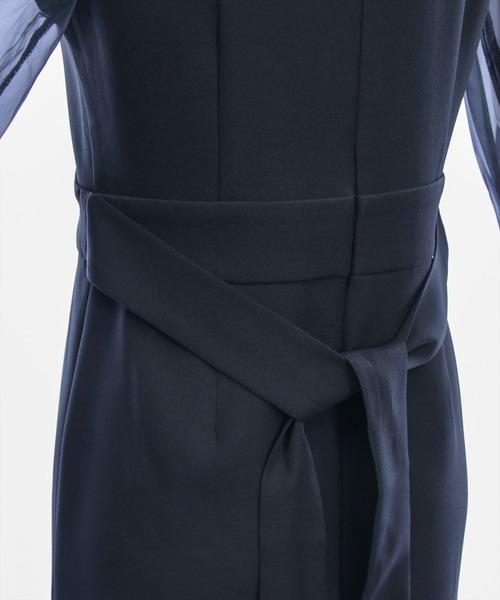 CLEAR BASIC（クリアベーシック）の「シアーマーメイドワンピース［骨格ストレート/オケージョン/セレモニー/入園式］（ワンピース・レディース・ブラック/ブラック系その他・M/S）」の7枚目の写真