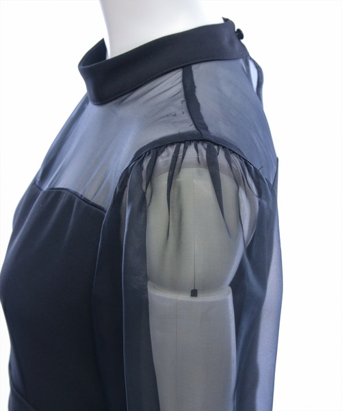 CLEAR BASIC（クリアベーシック）の「シアーマーメイドワンピース［骨格ストレート/オケージョン/セレモニー/入園式］（ワンピース・レディース・ブラック/ブラック系その他・M/S）」の8枚目の写真