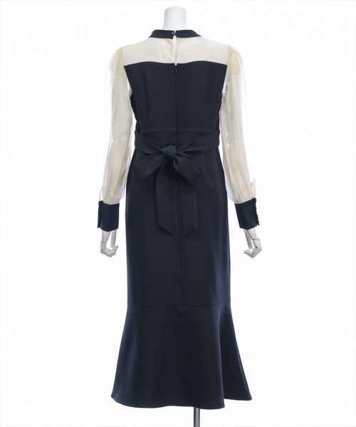 CLEAR BASIC（クリアベーシック）の「シアーマーメイドワンピース［骨格ストレート/オケージョン/セレモニー/入園式］（ワンピース・レディース・ブラック/ブラック系その他・M/S）」の11枚目の写真