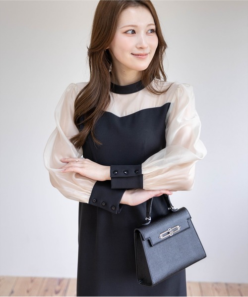 CLEAR BASIC（クリアベーシック）の「シアーマーメイドワンピース［骨格ストレート/オケージョン/セレモニー/入園式］（ワンピース・レディース・ブラック/ブラック系その他・M/S）」の20枚目の写真