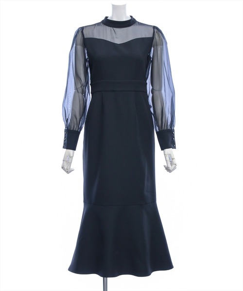 CLEAR BASIC（クリアベーシック）の「シアーマーメイドワンピース［骨格ストレート/オケージョン/セレモニー/入園式］（ワンピース・レディース・ブラック/ブラック系その他・M/S）」の13枚目の写真