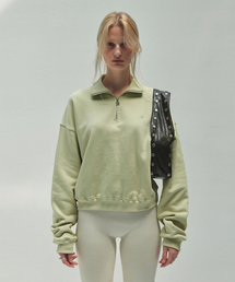 DIAGONAL（ダイアゴナル）の「DIAGONAL LOGO HALF ZIP UP (mint)（スウェット）」