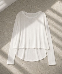hem deign sheer tops /ヘムデザインシアートップス