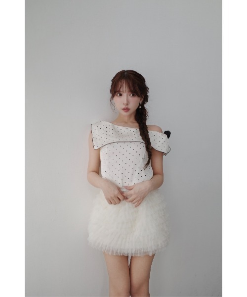 Dot off shoulder blouse（シャツ/ブラウス）｜MISTREASS 