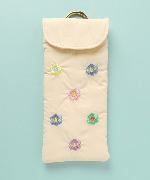 Flowering(フラワーリング)の「刺繍/フラワー/リボン/メガネケース(メガネ・レディース・アイボリー/シルバー・FREE)」の10枚目の写真
