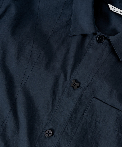 NONBLANK（ノンブランク）の「ウェーブステッチハーフスリーブシャツ_NAVY（シャツ/ブラウス・メンズ・その他・SMALL/MEDIUM/LARGE/X-LARGE）」の2枚目の写真