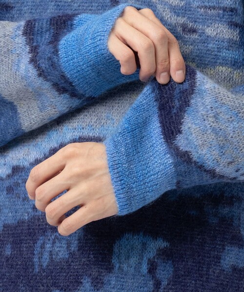UNUSED(アンユーズド)の「【UNUSED】EX.mohair pullover(ニット/セーター・メンズ・ブルー・3/2)」の7枚目の写真