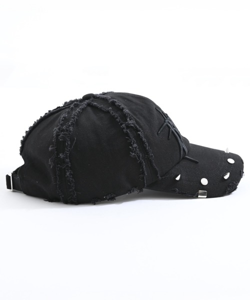 REFLEM(レフレム)の「『REFLEM/レフレム』スタッズ付きダメージデニムCAP(キャップ・レディース・グレー/ブラック・FREE)」の21枚目の写真