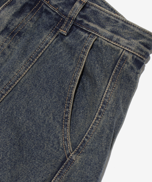 CARGOBROS（カーゴブロス）の「カーブラインウォッシングデニムパンツ(ブルー)（デニムパンツ・メンズ・その他・SMALL/MEDIUM/LARGE）」の4枚目の写真