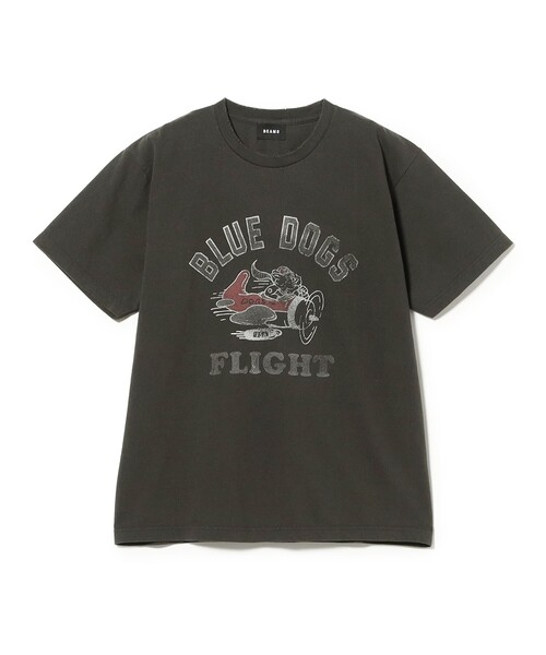BEAMS T(ビームスティー)の「BEAMS / BLUE DOGS FLIGHT T-shirt(Tシャツ/カットソー・メンズ・ホワイト/ブラック系その他4・S/M/L/XL)」の6枚目の写真