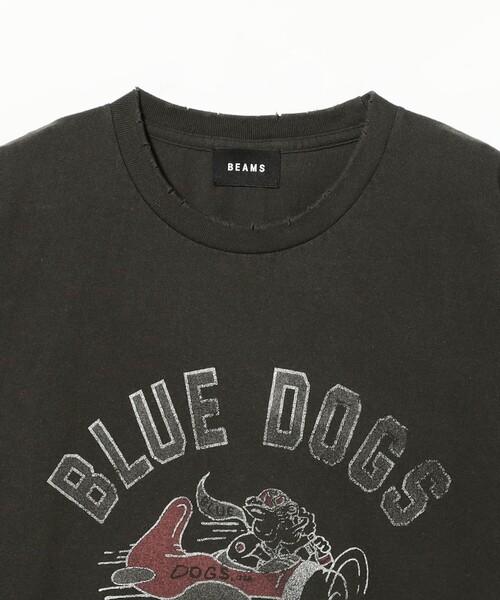 BEAMS T(ビームスティー)の「BEAMS / BLUE DOGS FLIGHT T-shirt(Tシャツ/カットソー・メンズ・ホワイト/ブラック系その他4・S/M/L/XL)」の7枚目の写真