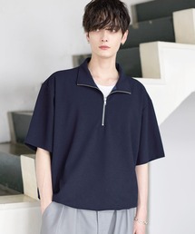 ハーフジップ」に該当するブルー・ネイビー/青色系のメンズ