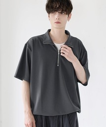 ETELIO | 【26SS】梨地ハーフジップドローコードTシャツ(Tシャツ/カットソー)