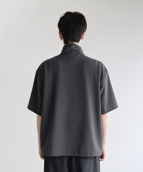りりオーダーページ 26SS】梨地ハーフジップドローコードTシャツ（Tシャツ/カットソー