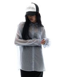 Graphic Sheer Shirts / Grey