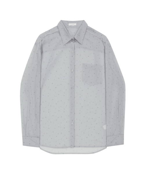 OJOS(オホス)の「Graphic Sheer Shirts / Grey(シャツ/ブラウス・レディース・その他・OS)」の6枚目の写真