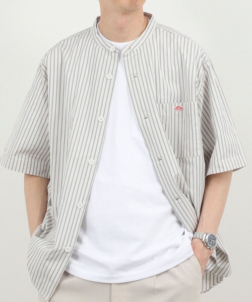 DANTON(ダントン)の「【DANTON/ダントン】BAND COLLAR SHIRT SS 26SS(DT-JD3788 SCP)(シャツ/ブラウス・メンズ・ホワイト系その他5・38/40/42/44)」の9枚目の写真