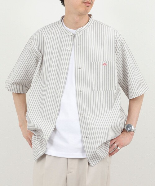 DANTON(ダントン)の「【DANTON/ダントン】BAND COLLAR SHIRT SS 26SS(DT-JD3788 SCP)(シャツ/ブラウス・メンズ・ホワイト系その他5・38/40/42/44)」の10枚目の写真