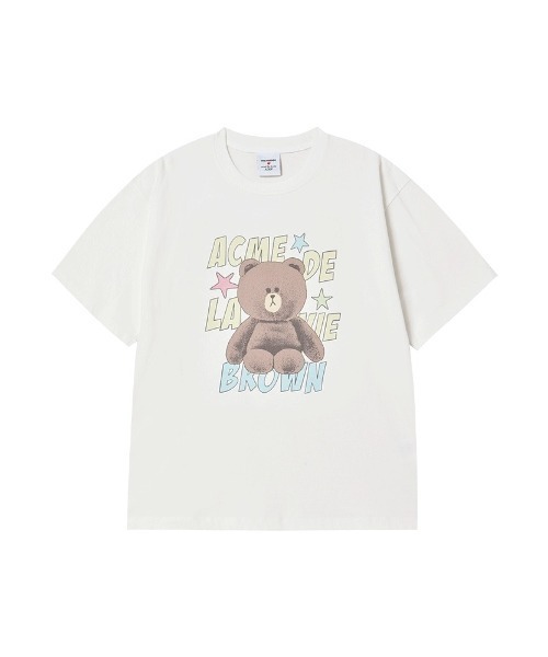 acme de la vie(アクメドラビ)の「【日本未発売/WEB限定】acme de la vie(アクメドラビ)/ラインフレンズ コラボ ブラウン スター Tシャツ 半袖 クルーネック/LINE FRIENDS BROWN STAR SHORT SLEEVE T-SHIRT(Tシャツ/カットソー・レディース・ブラウン/ブラック/クリーム・M/L)」の19枚目の写真