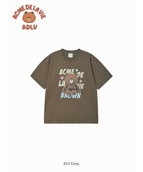 acme de la vie(アクメドラビ)の「【日本未発売/WEB限定】acme de la vie(アクメドラビ)/ラインフレンズ コラボ ブラウン スター Tシャツ 半袖 クルーネック/LINE FRIENDS BROWN STAR SHORT SLEEVE T-SHIRT(Tシャツ/カットソー・レディース・ブラウン/ブラック/クリーム・M/L)」の21枚目の写真