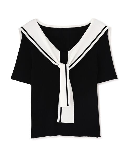 PROPORTION BODY DRESSING（プロポーションボディドレッシング）の「セーラーカラーニットトップス / 1216170500（ニット/セーター・レディース・ホワイト/ブラック/イエロー・FREE）」の10枚目の写真