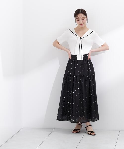 PROPORTION BODY DRESSING（プロポーションボディドレッシング）の「セーラーカラーニットトップス / 1216170500（ニット/セーター・レディース・ホワイト/ブラック/イエロー・FREE）」の12枚目の写真
