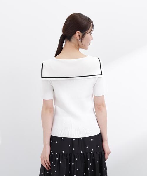 PROPORTION BODY DRESSING（プロポーションボディドレッシング）の「セーラーカラーニットトップス / 1216170500（ニット/セーター・レディース・ホワイト/ブラック/イエロー・FREE）」の15枚目の写真