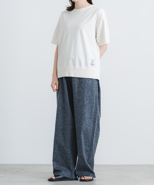 quadro（クオドロ）の「ドライ度詰天竺半袖クルー（Tシャツ/カットソー・レディース・ミント/グレー/アイボリー/MD.GRY・FREE）」の14枚目の写真