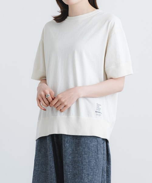 quadro（クオドロ）の「ドライ度詰天竺半袖クルー（Tシャツ/カットソー・レディース・ミント/グレー/アイボリー/MD.GRY・FREE）」の13枚目の写真