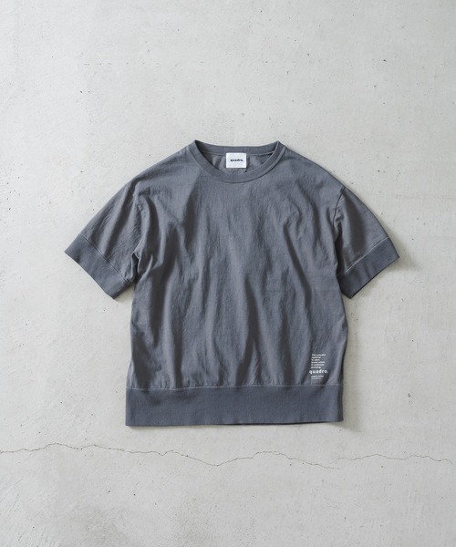 quadro（クオドロ）の「ドライ度詰天竺半袖クルー（Tシャツ/カットソー・レディース・ミント/グレー/アイボリー/MD.GRY・FREE）」の5枚目の写真