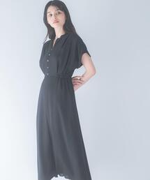 URBAN RESEARCH ROSSO WOMEN | ウォッシャブルセミシアー2WAYネックワンピース(ワンピース)