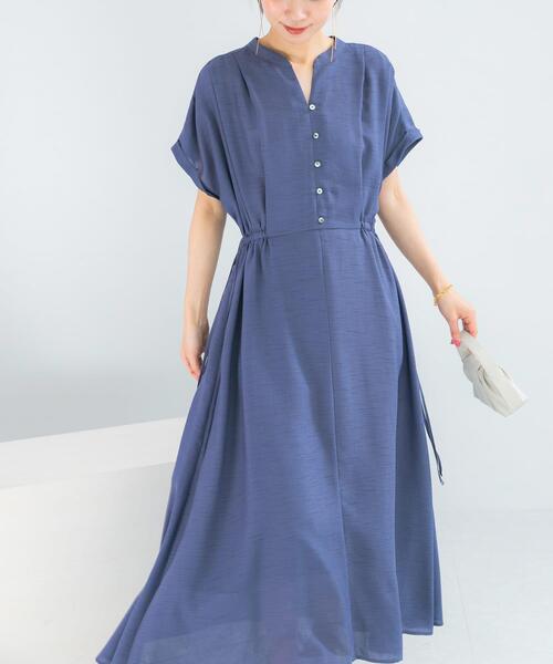URBAN RESEARCH ROSSO WOMEN(アーバンリサーチ ロッソ)の「ウォッシャブルセミシアー2WAYネックワンピース(ワンピース・レディース・ブルー/ブラウン/ブラック・FREE)」の12枚目の写真