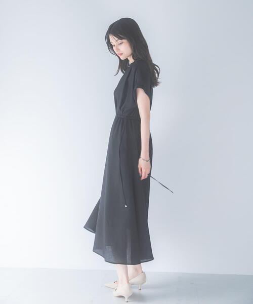 URBAN RESEARCH ROSSO WOMEN(アーバンリサーチ ロッソ)の「ウォッシャブルセミシアー2WAYネックワンピース(ワンピース・レディース・ブルー/ブラウン/ブラック・FREE)」の10枚目の写真