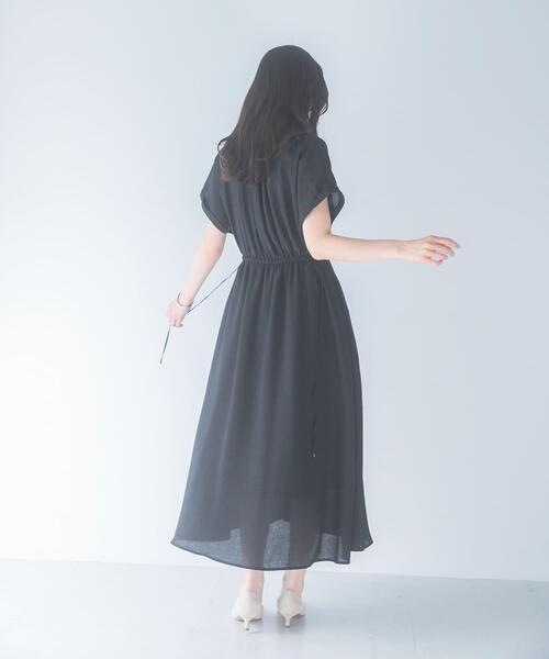 URBAN RESEARCH ROSSO WOMEN(アーバンリサーチ ロッソ)の「ウォッシャブルセミシアー2WAYネックワンピース(ワンピース・レディース・ブルー/ブラウン/ブラック・FREE)」の11枚目の写真