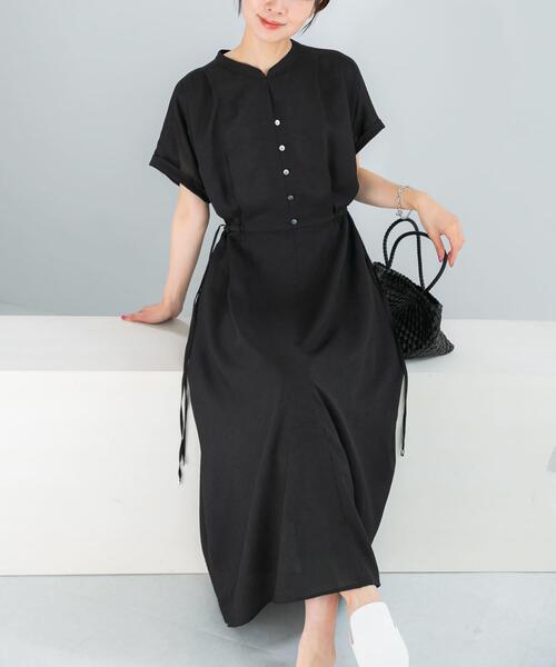 URBAN RESEARCH ROSSO WOMEN(アーバンリサーチ ロッソ)の「ウォッシャブルセミシアー2WAYネックワンピース(ワンピース・レディース・ブルー/ブラウン/ブラック・FREE)」の13枚目の写真