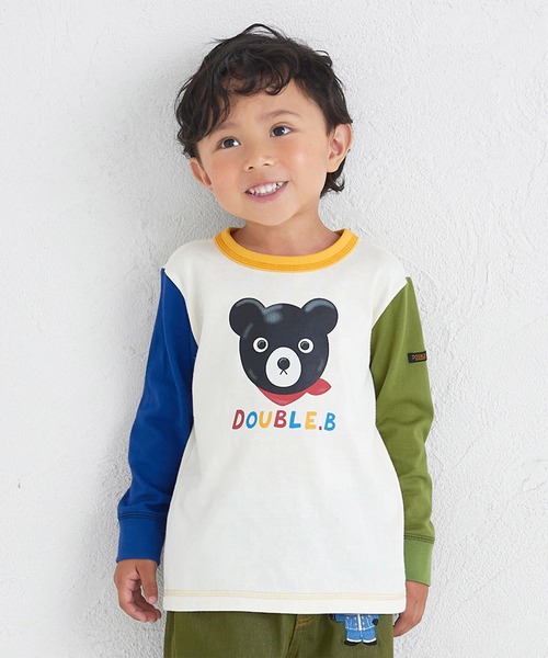 DOUBLE_B(ダブルビー)の「クロクマ長袖Tシャツ(Tシャツ/カットソー・キッズ・マルチ・80cm/130cm/120cm/110cm/100cm/90cm)」の1枚目の写真