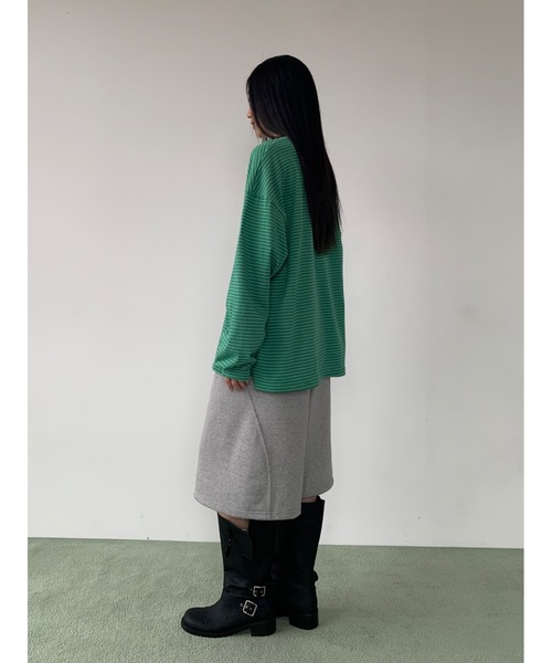 Didot.showroom（ディドット ショールーム）の「カーブライン バミューダ スウェットパンツ（スウェットパンツ・レディース・ブラック/スカイブルー/ブラウン/グレー・FREE）」の7枚目の写真