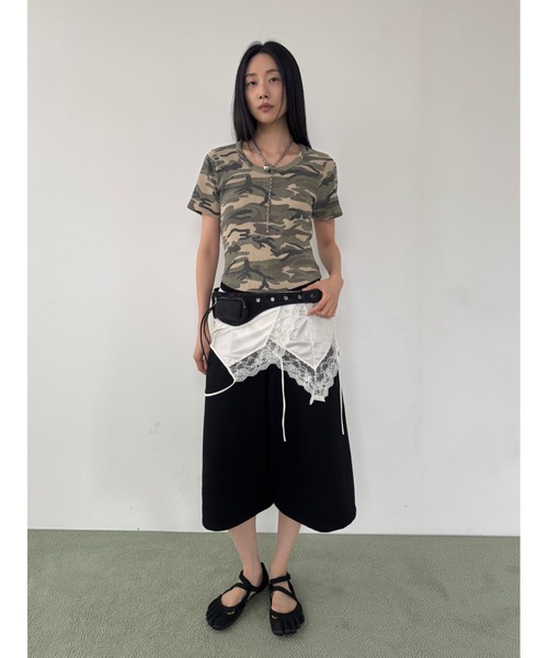 Didot.showroom（ディドット ショールーム）の「カーブライン バミューダ スウェットパンツ（スウェットパンツ・レディース・ブラック/スカイブルー/ブラウン/グレー・FREE）」の19枚目の写真