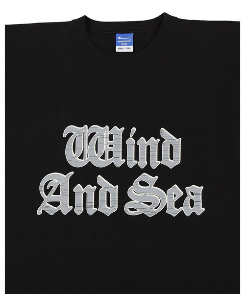 Champion(チャンピオン)の「CHAMPION x WDS REVERSE WEAVE CRACK PRINT TEE(Tシャツ/カットソー・メンズ・ブラック/ブルー・MEDIUM/SMALL/LARGE)」の4枚目の写真
