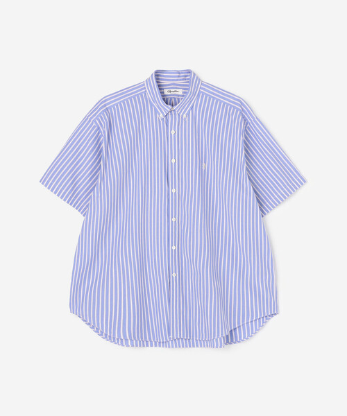 GYMPHLEX(ジムフレックス)の「Gymphlex | コットンポプリン ボタンダウン半袖シャツ STRIPE MEN(シャツ/ブラウス・メンズ・ブルー系その他・S/L/M)」の2枚目の写真