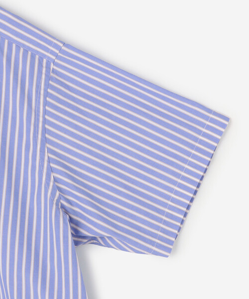 GYMPHLEX(ジムフレックス)の「Gymphlex | コットンポプリン ボタンダウン半袖シャツ STRIPE MEN(シャツ/ブラウス・メンズ・ブルー系その他・S/L/M)」の5枚目の写真