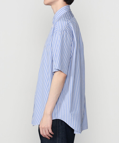 GYMPHLEX(ジムフレックス)の「Gymphlex | コットンポプリン ボタンダウン半袖シャツ STRIPE MEN(シャツ/ブラウス・メンズ・ブルー系その他・S/L/M)」の10枚目の写真