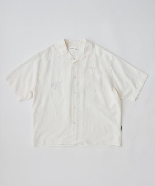 ADAM PATEK(アダムパテック)の「ADAMPATEK/tiger embroidery short sleeve shirt/刺繍入りテンセルオープンカラーシャツ(AP2615033)(シャツ/ブラウス・レディース・ブラック/ホワイト/ピンク・1/2)」の17枚目の写真