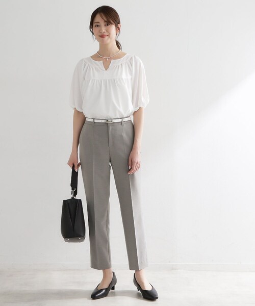 Reflect（リフレクト）の「【UVカット／撥水／マシンウォッシュ可】ストレッチテーパードパンツ（その他パンツ・レディース・ネイビー/ライトグリーン/ホワイト/グレー・15 /13/11/09/07/05/17）」の14枚目の写真
