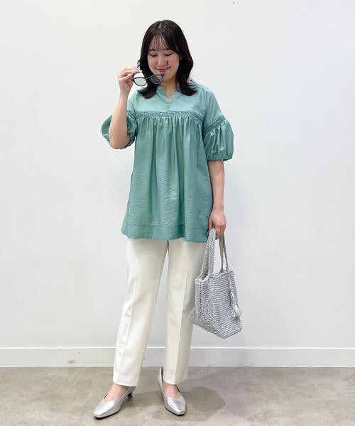 Reflect(リフレクト)の「【SS-4Lサイズ/UVカット/撥水】ストレッチテーパードパンツ(その他パンツ・レディース・ネイビー/ライトグリーン/ホワイト/グレー・15 /13/11/09/07/05/17)」の15枚目の写真