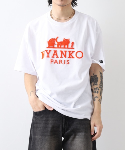 FUNALIVE(ファンアライブ)の「吸水速乾 UVカット ワイドシルエット ネコパロディ 半袖 Tシャツ(Tシャツ/カットソー・メンズ・ホワイト/ブラウン/ブラック・LL/L/M)」の20枚目の写真